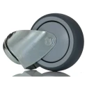 Tente Swivel Castor 80 kg Load Capacity 100 mm Rubber Wheel with Precision Ball Bearing Hub 2470PJX100P30CHC10X90