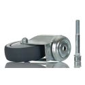 Tente Swivel Castor 80 kg Load Capacity 100 mm Rubber Wheel with Precision Ball Bearing Hub 2470PJX100P30CHC10X90