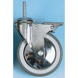Tente Medium Duty Swivel Castor with 150 mm Rubber Wheel, 100 kg Load Capacity, Precision Ball Bearing 2477PJX150P30CHC10X90