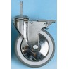 Tente Medium Duty Swivel Castor with 150 mm Rubber Wheel, 100 kg Load Capacity, Precision Ball Bearing 2477PJX150P30CHC10X90
