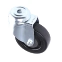 Tente Institutional Swivel Castor 80 kg Load Capacity 100 mm Rubber Wheel with Steel Hub 2470UYP100P30CHC10X90