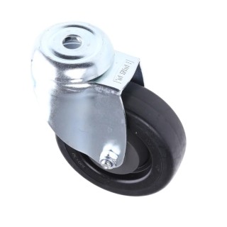 Tente Institutional Swivel Castor 80 kg Load Capacity 100 mm Rubber Wheel with Steel Hub 2470UYP100P30CHC10X90