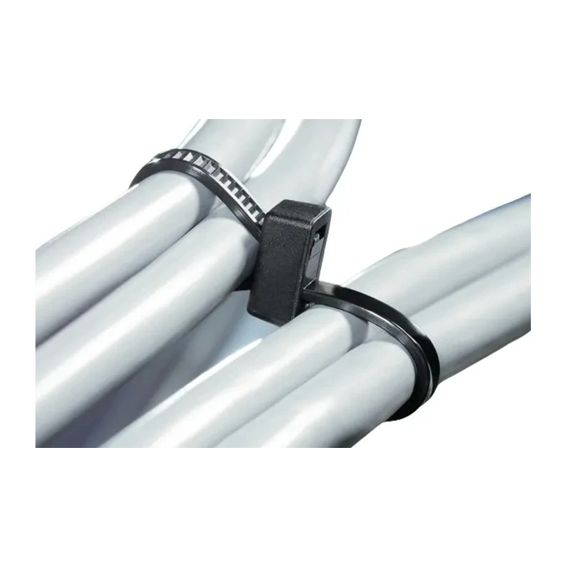 HellermannTyton Cable Tie Inside Serrated, 305 mm Length x 4.7 mm Width, Black Polyamide 66 117-05360 T50IDH-PA66W-BK