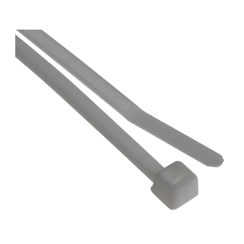 HellermannTyton Non-Releasable Cable Tie, 100 mm Length x 2.5 mm Width, White Polyamide 66, 80N 111-91819 T18R-PA66V0-WH