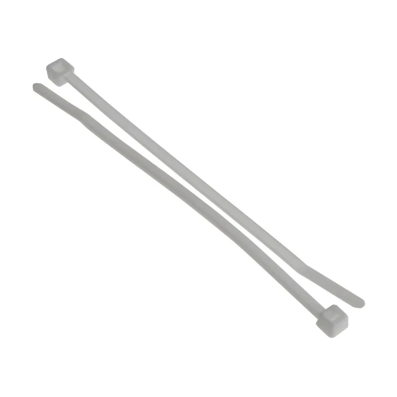 HellermannTyton Non-Releasable Cable Tie, 100 mm Length x 2.5 mm Width, White Polyamide 66, 80N 111-91819 T18R-PA66V0-WH