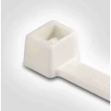 HellermannTyton Non-Releasable Cable Tie, 100 mm Length x 2.5 mm Width, White Polyamide 66, 80N 111-91819 T18R-PA66V0-WH