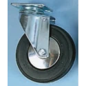 Tente Swivel Castor 75 mm Wheel Diameter, 55 kg Load Capacity, Solid Rubber Wheel, Pressed Steel Frame Zinc 2470DYK075P40