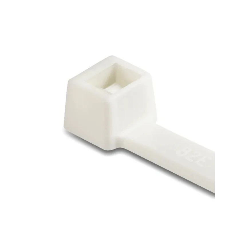 HellermannTyton Non-Releasable Cable Tie, 100 mm Length x 2.5 mm Width, White Polyamide 66, 80N 111-91819 T18R-PA66V0-WH