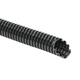 HellermannTyton Plastic Flexible Conduit 10 mm Nominal Diameter, Uncoated, Black, 50 m Reel, IWS Series 169-22100 IWS10-PA6