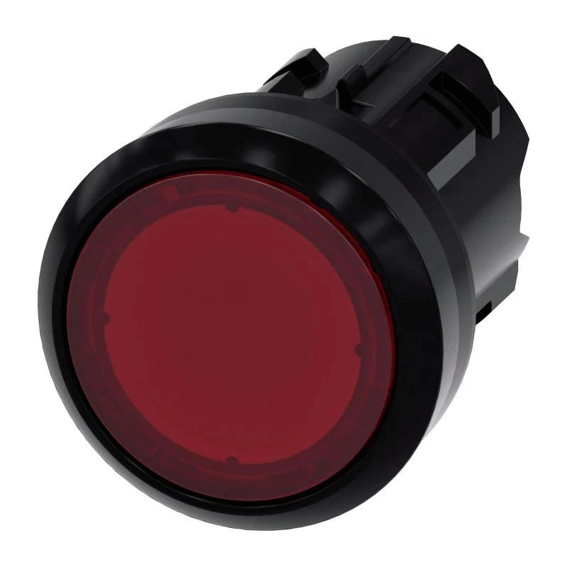 Siemens SIRIUS ACT Series Red Latching Round Push Button Switch, 22 mm Cutout, IP66 IP67 IP69K 3SU1001-0AA20-0AA0