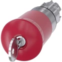 Siemens SIRIUS ACT 3SU10 Series Emergency Stop Push Button Head, Key Release, Mushroom Style, Plastic 3SU1050-1HR20-0AA0