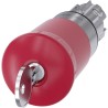 Siemens SIRIUS ACT 3SU10 Series Emergency Stop Push Button Head, Key Release, Mushroom Style, Plastic 3SU1050-1HR20-0AA0