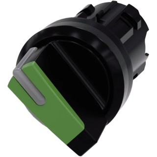 Siemens SIRIUS ACT Series 2 Position Selector Switch Head 22 mm Cutout Momentary Green Handle IP66 IP67 3SU1002-2BC40-0AA0