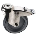 Tente Swivel Castor 100 kg Capacity 125 mm Rubber Wheel with M10 Stud Fixing 7477PJO125P30CHC10X90