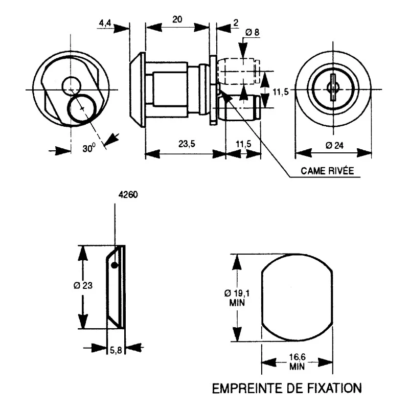 Euro-Locks a Lowe & Fletcher group Company Multi-Drawer Lock, 20 mm Panel-to-Tongue, Spring Steel with Stainless 4260-53-7
