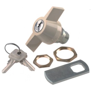 Euro-Locks a Lowe & Fletcher group Company Camlock, 13.2 mm Panel-to-Tongue 22.3 x 19.2 mm, Key Unlock B90-03 (2433A)