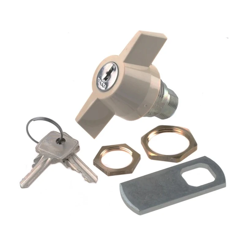 Euro-Locks a Lowe & Fletcher group Company Camlock, 13.2 mm Panel-to-Tongue 22.3 x 19.2 mm, Key Unlock B90-03 (2433A)