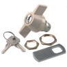Euro-Locks a Lowe & Fletcher group Company Camlock, 13.2 mm Panel-to-Tongue 22.3 x 19.2 mm, Key Unlock B90-03 (2433A)