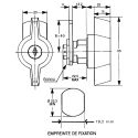 Euro-Locks a Lowe & Fletcher group Company Camlock, 13.2 mm Panel-to-Tongue 22.3 x 19.2 mm, Key Unlock B90-03 (2433A)