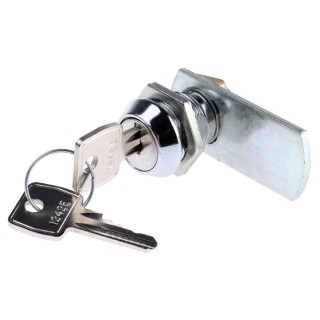 Euro-Locks A Lowe & Fletcher Group Company Chrome Plated Keyed Camlock, 19 mm Panel-to-Tongue 20.1 x 17.6 mm F6E-03-2 (1242E)