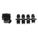 MH Connectors ABS Angled D-Sub Backshell 9 Way Strain Relief MHD45PPK