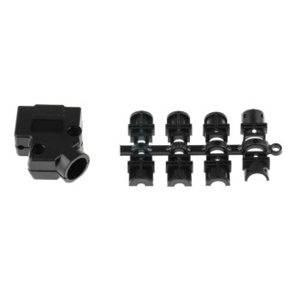 MH Connectors ABS Angled D-Sub Backshell 9 Way Strain Relief MHD45PPK