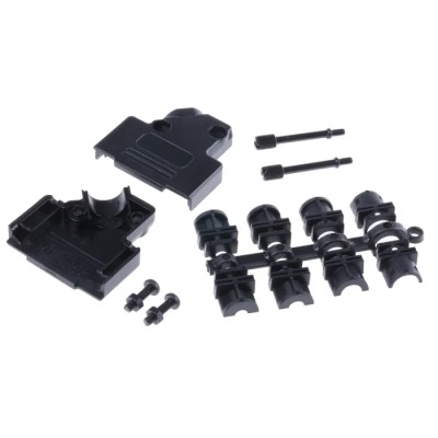 MH Connectors ABS Angled D-Sub Backshell 15 Way Strain Relief MHD45PPK