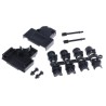 MH Connectors ABS Angled D-Sub Backshell 15 Way Strain Relief MHD45PPK