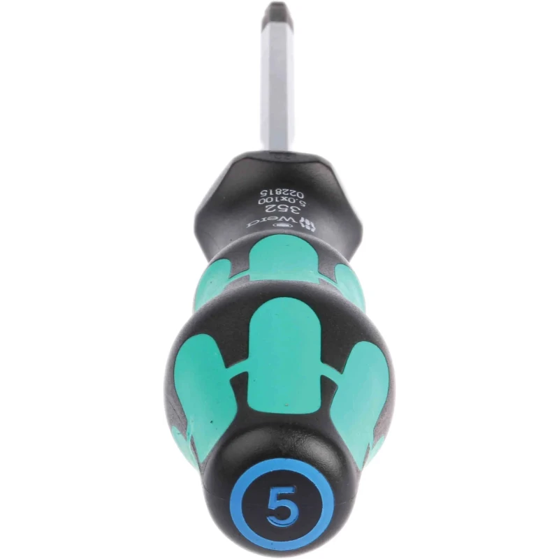 Wera Standard Hexagon Screwdriver 5 mm Tip, 100 mm Blade, 205 mm Overall 05022815001