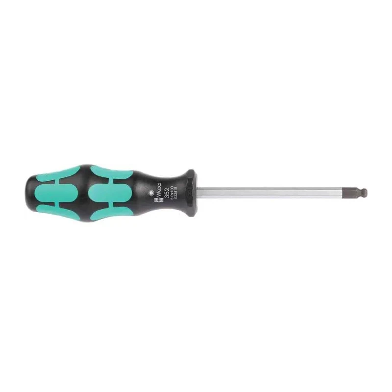 Wera Standard Hexagon Screwdriver 5 mm Tip, 100 mm Blade, 205 mm Overall 05022815001