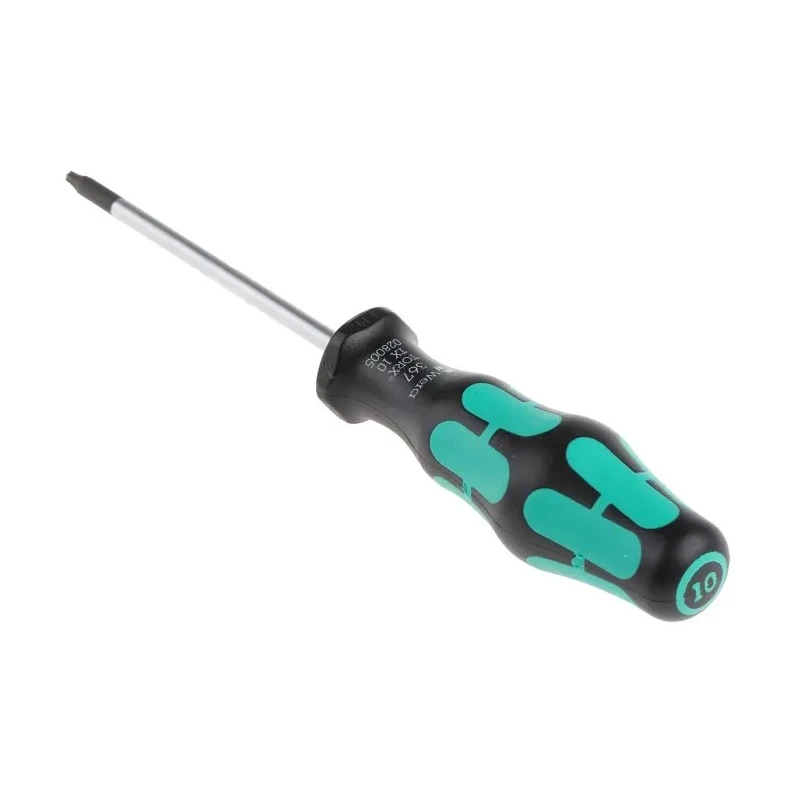 Wera Standard Torx & Torx Plus Screwdriver T10 Tip, 80 mm Blade, 161 mm Overall 05028005001
