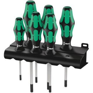 Wera Torx Standard Screwdriver Set with Ergonomic Kraftform Plus Handles, 6-Piece T10-T40 05028062001