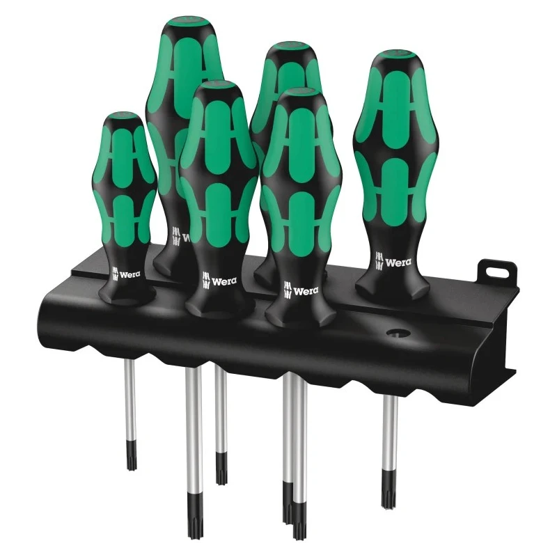 Wera Torx Standard Screwdriver Set with Ergonomic Kraftform Plus Handles, 6-Piece T10-T40 05028062001