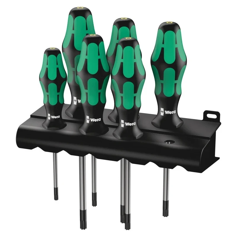Wera Torx Standard Screwdriver Set, 6-Piece, Tamperproof TX10 to TX40 05138250001