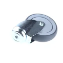 Tente Swivel Castor with 125 mm Wheel Diameter, 100 kg Load Capacity, Rubber Wheel, Precision Ball 2470PJX125P30CHC10X90