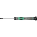 Wera Precision Screwdriver with T10 Tip, 60 mm Blade Length, 157 mm Overall Length, Bi-Material Handle, Nickel 05118050001