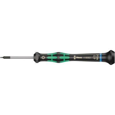 Wera Precision Screwdriver Multi-Component Handle Chrome Plated Blade 0.9 mm Tip 97mm Overall 05118062001