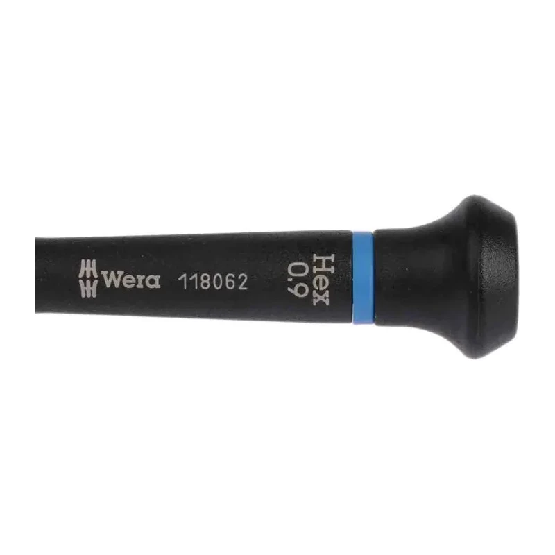 Wera Precision Screwdriver Multi-Component Handle Chrome Plated Blade 0.9 mm Tip 97mm Overall 05118062001