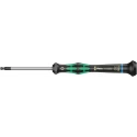 Wera Precision Screwdriver, 3 mm Tip, 60 mm Blade, 157 mm Overall Length, Bi-Material Handle, Chrome Plated Blade 05118096001