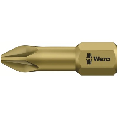 Wera Screwdriver Bit 6.35 mm Tip PZ2 Tip Hex Drive 1-Piece 05056915001