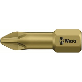 Wera Screwdriver Bit PH2 25 mm Drive Size Chrome Plated Stainless Steel 05056610001