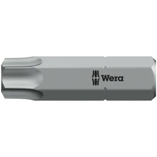 Wera Screwdriver Bit 6.35 mm Hex Drive T40 Tip 25 mm Overall 05066320001