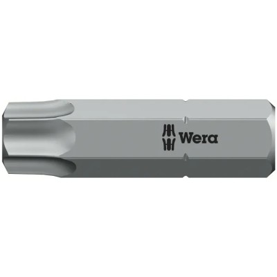 Wera Screwdriver Bit 6.35 mm Hex Drive T40 Tip 25 mm Overall 05066320001