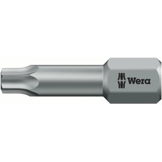 Wera Screwdriver Bit, 6.35 mm Hex Drive, T27 Tip, 25mm Overall Length, 1-Piece 05066678001