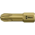 Wera Screwdriver Bit 6.35 mm Hex Drive PZ3 Tip, Chrome Plated Stainless Steel 05056925001