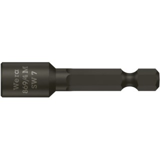 Wera Hex Bit Holder, 0.25 mm Drive, 7 mm Tip, Hex Drive 1-Piece 05060220001