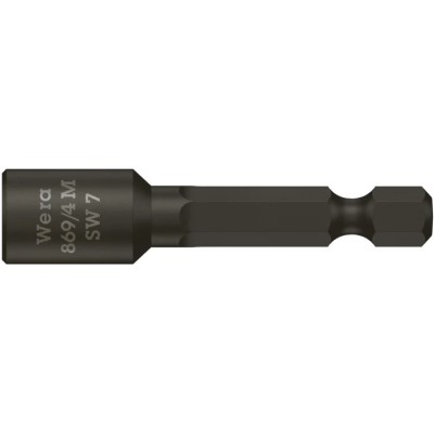 Wera Hex Bit Holder, 0.25 mm Drive, 7 mm Tip, Hex Drive 1-Piece 05060220001