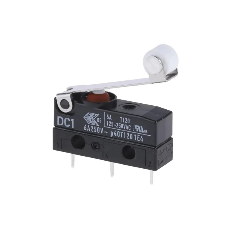 ZF Roller Lever Micro Switch, Solder Terminal, 6A Contact Current, 250 V AC, SPDT, IP6K7 DC1C-A1RC
