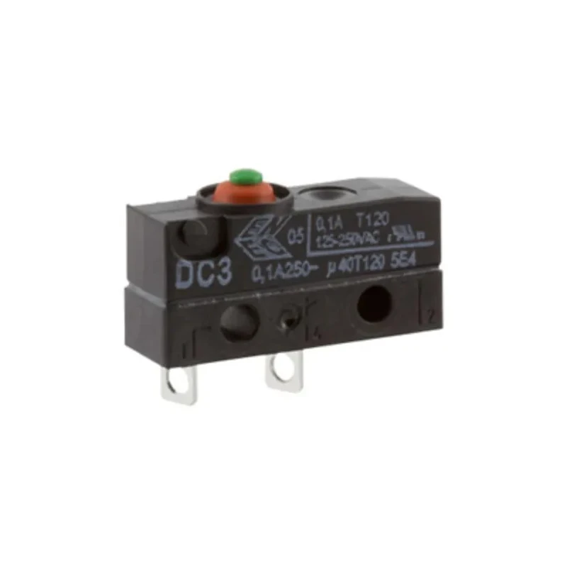 ZF DC3A-A1AA Button Micro Switch, Solder Terminal, 100mA, 250 V AC, SPST, IP6K7