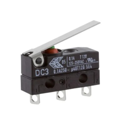 ZF Hinge Lever Micro Switch Solder Terminal 100mA 250 V ac SPDT IP6K7 DC3C-A1LC